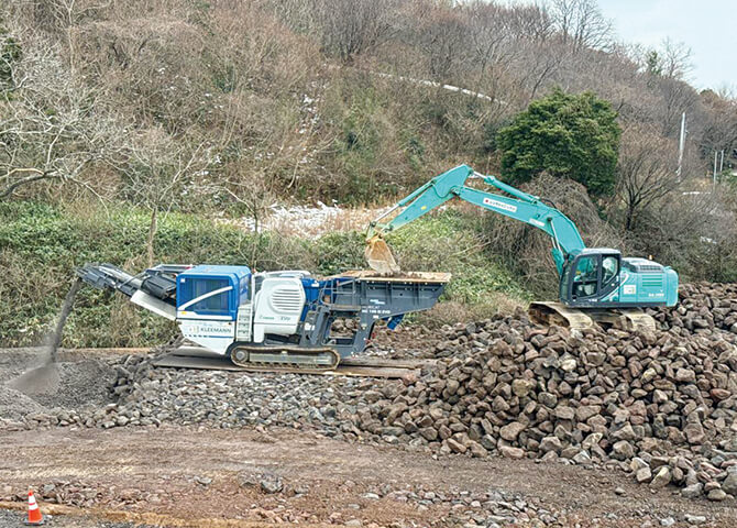 転石の再資源化の写真