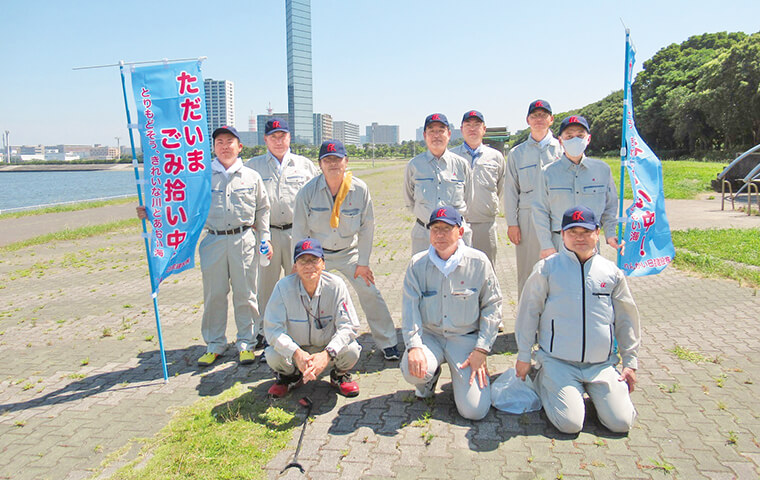 りんかい日産建設が実施した東京クリーンアップ大作戦の写真