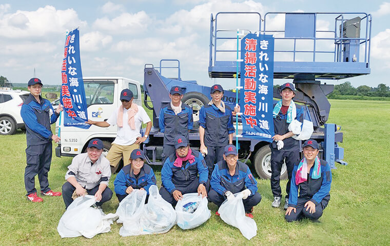 りんかい日産建設が実施した鮎フェスin鳴瀬川の写真